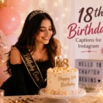 18th Birthday Captions for Instagram with birthday cake and celebration