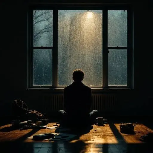 Deep alone captions for Instagram for boy about silence and quiet thoughts