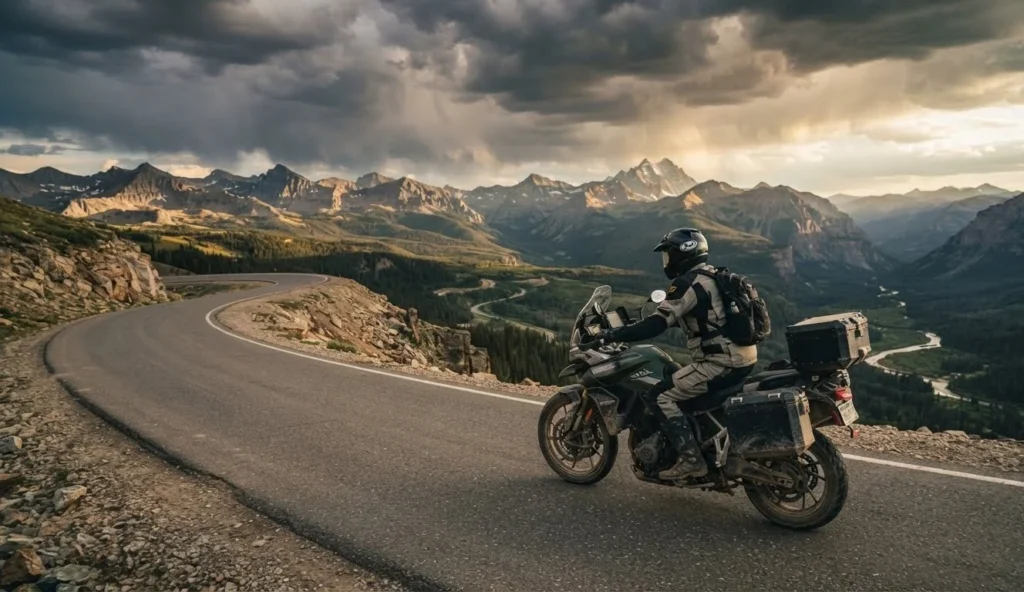 Adventure caption bike lovers can use for motorcycle travel photos