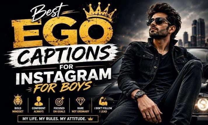 Stylish Ego Captions For Instagram For Boys with fashion photo ideas