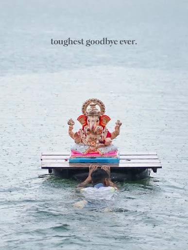 Ganpati Visarjan Captions For Instagram for a heartfelt farewell post