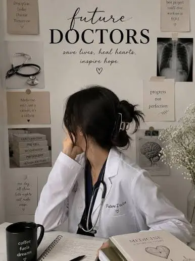 Instagram Bio for Medical Students with a future doctor studying in a white coat with a stethoscope
