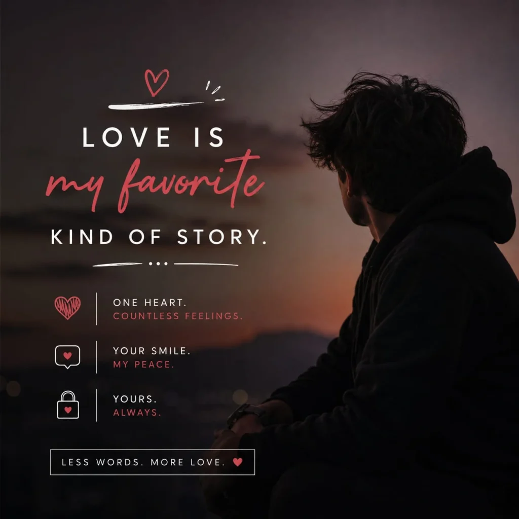 Short Instagram captions for boys love for romantic posts
