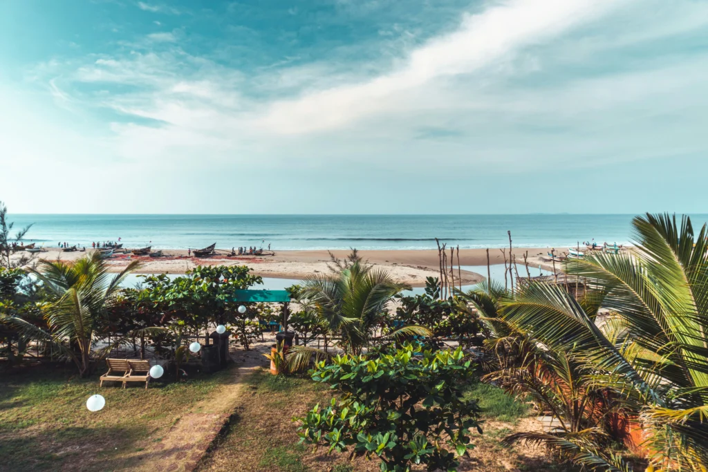 Kokan captions for Instagram for a beautiful Konkan coast view with sea, hills, and coconut trees