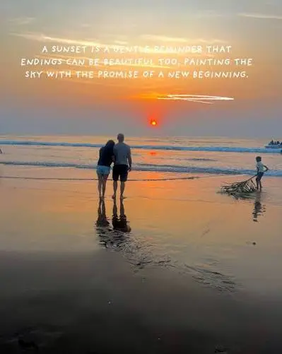 Romantic Konkan captions for Instagram for a couple enjoying a sunset by the Konkan coast