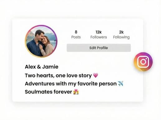 How to create a Line Bio for Instagram for Girl Love in two lines