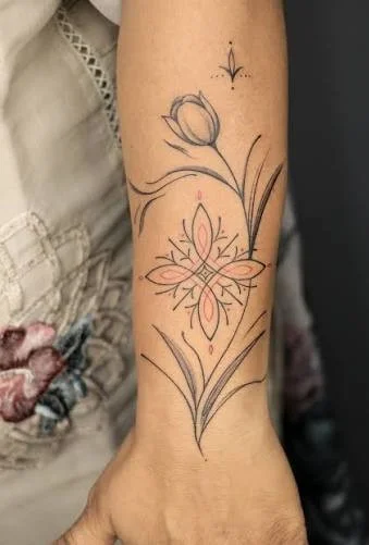 Love Tattoo Captions For Instagram shown with a meaningful love tattoo photo