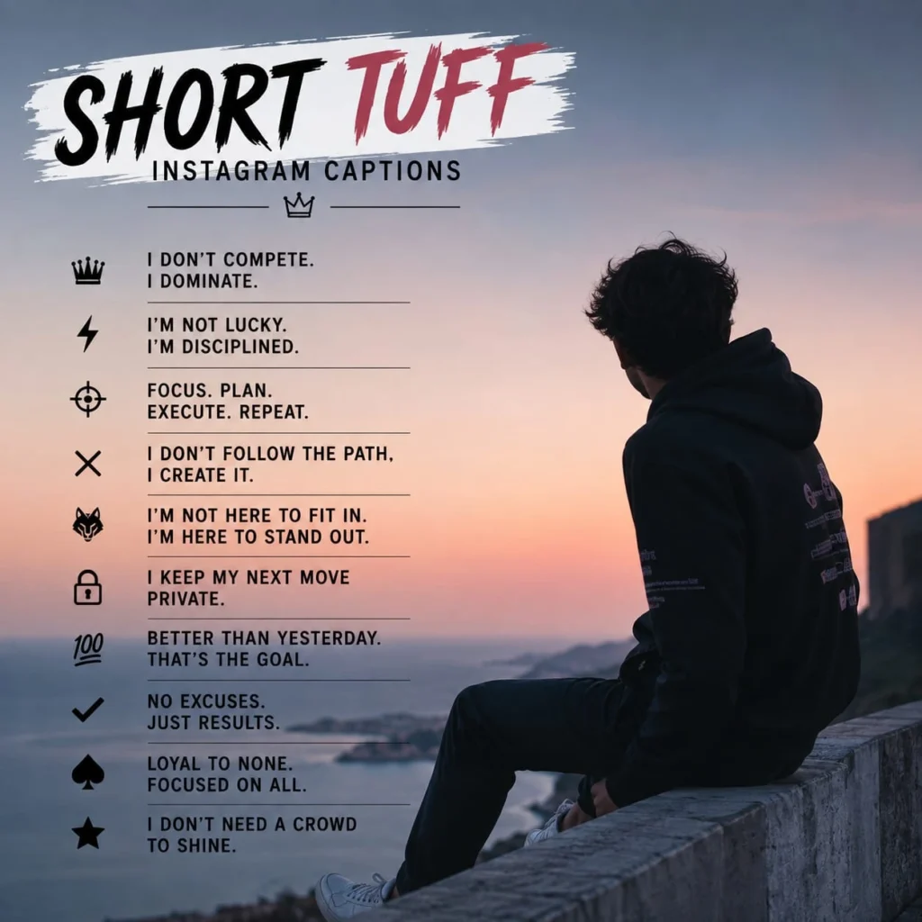  Short tuff Instagram captions for confident Instagram photos
