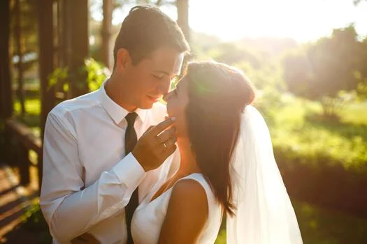 Wedding Instagram Captions for a romantic couple photo