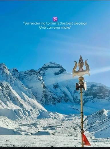 Aesthetic Caption For Mahadev with Shiva and mountain background