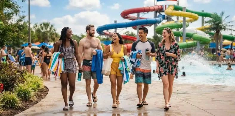 Aesthetic Caption For Water Park for sunset pool and summer photos