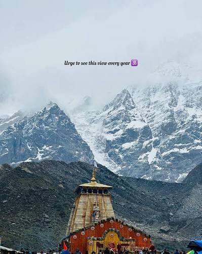 Kedarnath Temple Captions for devotional Instagram posts and darshan photos