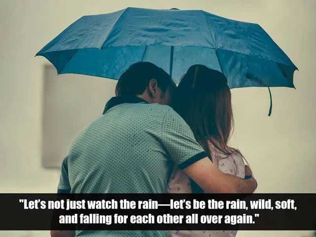 Romantic Rain Captions Instagram for couples in the rain