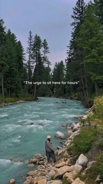  Peaceful River Captions for Instagram beside a scenic river