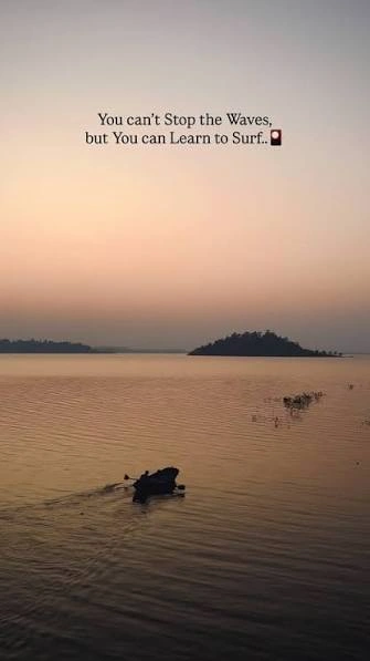 Emotional River Captions for Instagram beside calm evening water
