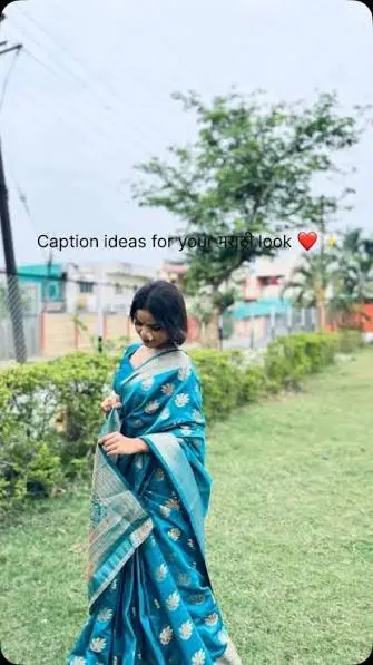 Saree Caption Marathi ideas for a beautiful Instagram saree photo