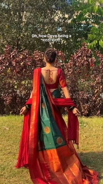  Beautiful Saree Caption Marathi for traditional saree Instagram look