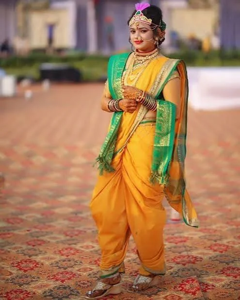  Nauvari Saree Caption Marathi ideas for a traditional Maharashtrian look