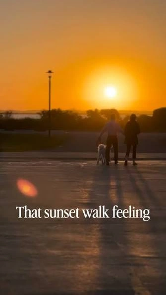 Morning and evening walking captions for Instagram sunset photos