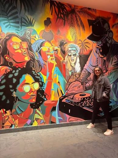 Wall Painting Captions For Instagram for a stylish mural selfie